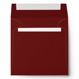 Red Black Damask Gold Trim Invitation Envelope envelope