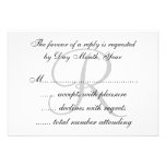 Red Black Damask Wedding RSVP For Square Invites
