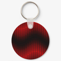 Red Black dot wave keychains