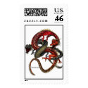 Red & Black Dragons Logo postage by tekcomics Red & Black Dragons Logo postage