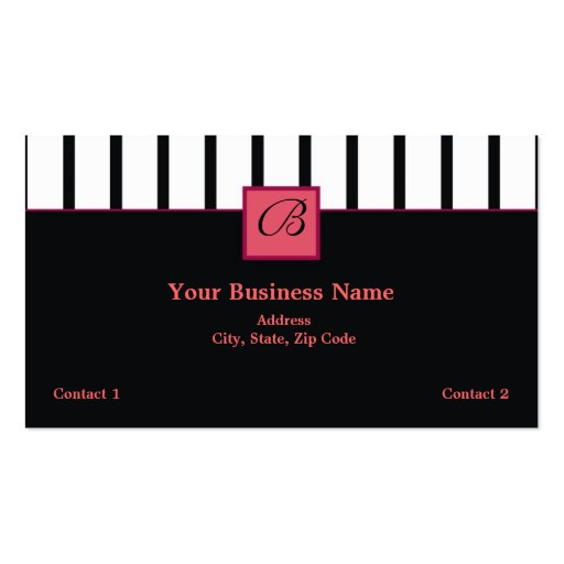 Red & Black Elegance Business Cards (front side)
