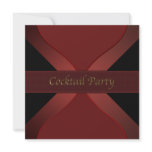 red, black, cocktail, party, invitations,