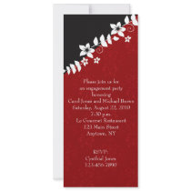 Red Black Engagement Invitation party