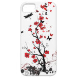 Red & Black Flowers iPhone 5 Cover