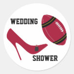 Red & Black Football Themed Envelope Seal Sticker