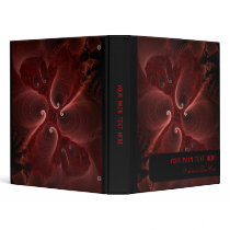 Red & Black Fractal Swirls binders by Ruxique Red & Black Fractal Swirls binders