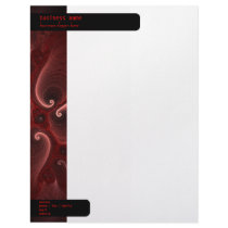 Red & Black Fractal Swirls letterhead by Ruxique Red & Black Fractal Swirls letterhead