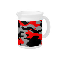 RED, BLACK & GRAY CAMO DRINK PITCHERS