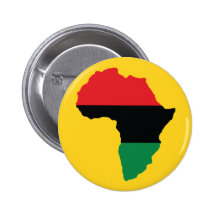Red, Black & Green Africa Flag Pinback Button