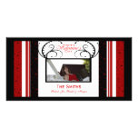 Red Black Heart photocard Custom Photo Card