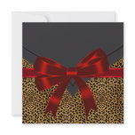 Red Black Leopard Party Custom Announcement