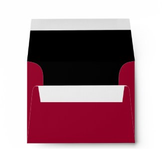 Red Black Linen RSVP Envelopes