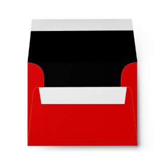 Red Black Linen RSVP Envelopes
