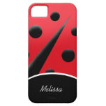 Red/Black Modern Ladybug iPhone 5 Case