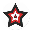 Red black n white star stickers