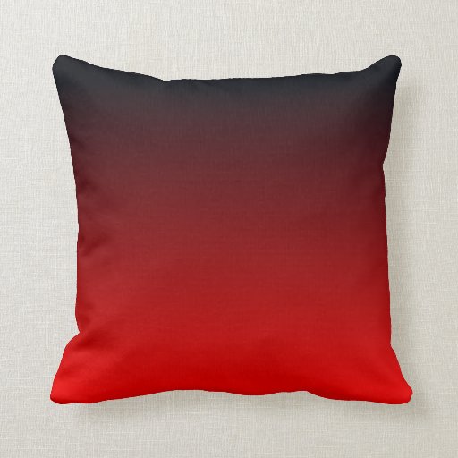 Red Black Ombre Pillows Zazzle
