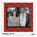 red black pattern  photo frame wall decals