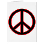 Red & Black Peace Symbol cards