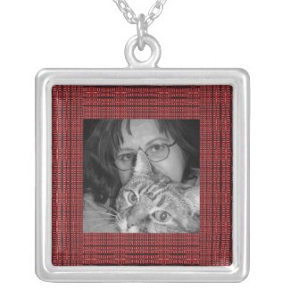red black photo frame pendants