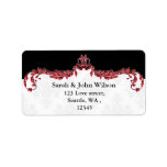 red black return address label