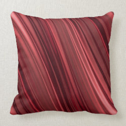 Red black shaded stripes throw pillows