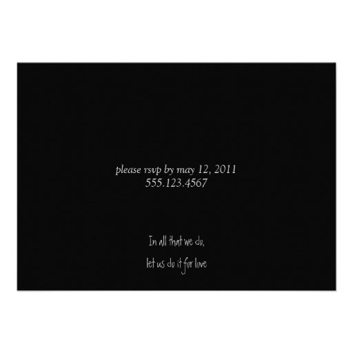 Red Black Silver Flower Post Wedding Celebration Personalized Invitation