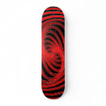 Red &amp; Black Spiral Graphics: Custom Skateboard
