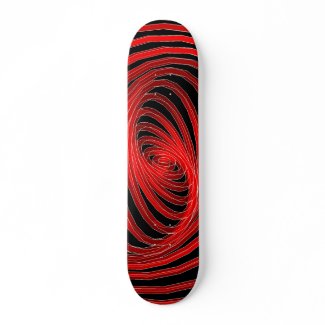Red & Black Spiral Graphics: Custom Skateboard skateboard