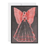 Red Black Sweet Sixteen Butterfly Fairy. Custom Invitation