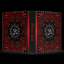 Red+Black Tribal Aum Om Album Binder binders