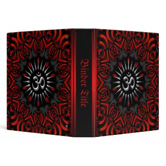 Red+Black Tribal Aum Om Album Binder