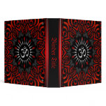 Red Black Tribal Aum Om Album Binder