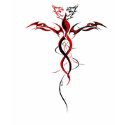 Red Black Tribal Dragon t-shirts