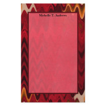 red black wave abstract stationery by DonnaGraysonAbstract red black wave abstract stationery
