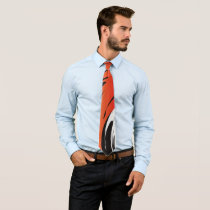Red, Black & White Abstract Tie