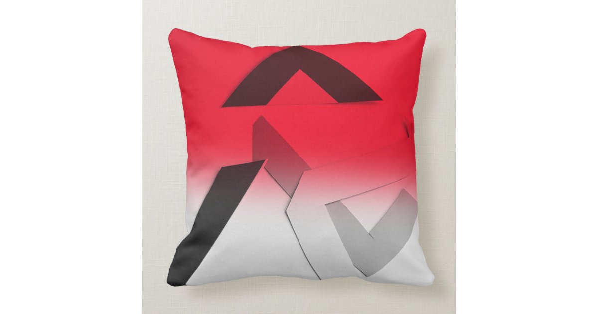 Red And Gray Throw Pillows