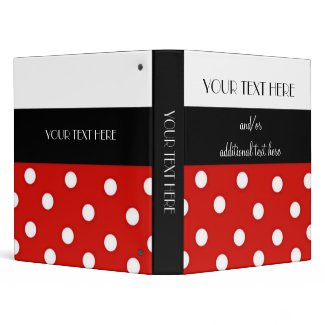 Red, Black, White binder