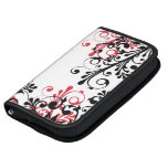 Red Black White Floral Rickshaw Smartphone Folio Planner