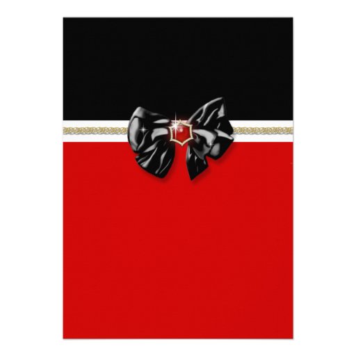 Red black white formal PERSONALIZE Announcement