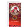 RED BLACK WHITE LADYBUG , PHOTO TEMPLATE PHOTO CARDS