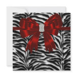 Red Black Zebra All Occasion Personalized Invites