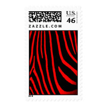 Red & Black Zebra Print Stamp