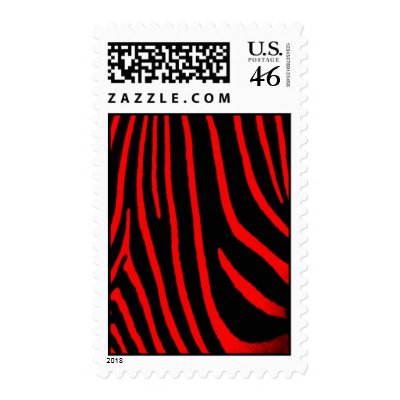 Red & Black Zebra Print Stamp by BrattiGrl
