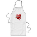 Red Bleeding Heart My Heart Bleeds For You Spanish aprons