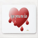 Red Bleeding Heart My Heart Bleeds For You Spanish mousepads