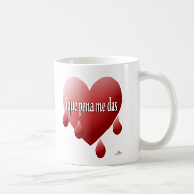Red Bleeding Heart My Heart Bleeds For You Spanish Mug by holidayhearth