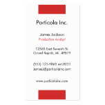 Red Block Plain Business Cards business cards