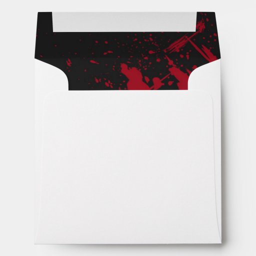 Red Blood Splatter Envelope Zazzle