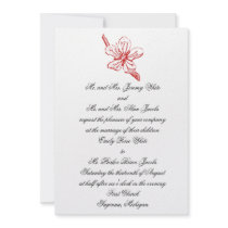 Red Blossom 5x7 Invitation
