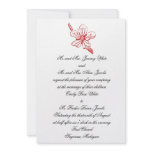 red blossom wedding invitation, red, wedding,